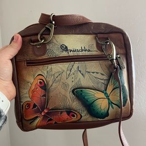 Anuschka Butterfly Crossbody